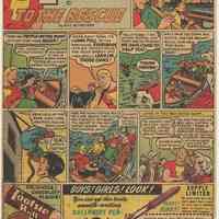 Ad, Tootsie Roll: Captain Tootsie to the Rescue. (Sweets Co. of America, Hoboken); ca. 1951-1955.