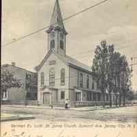 Postcard: German Ev. Luth. St. James, Jersey City, NJ