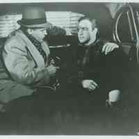 B+W copy photo of "On the Waterfront" movie still with Marlon Brando and Rod Steiger.