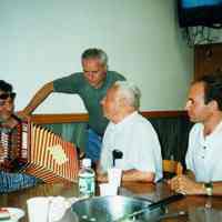 Color photo of the interior of the Monte San Giacomo Democratic Club, Inc. at 531 Adams St., during a Museum visit, Hoboken, July 9, 2000.