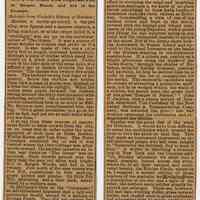 Article: HOBOCAN HACKINGH. Barnum; Indians; Elysian Fields. Extract from Winfield, published in Hoboken newspaper, Jan. 25, 1896.