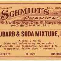          A. Schmidt label 6: Rhubarb & Soda Mixture, N.F.
   