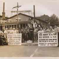 B+W photos, 5 of of John J. Grogan & Bethlehem Steel Shipyard Staten Island Yard workers, July, 1954.