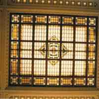 Digital image of color photo of the waiting room skylight of the Hoboken Terminal, Hoboken, Nov., 1999.