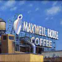 Painting: Maxwell House Coffee Sign. Painted by Frank Hananvan, January 2007.