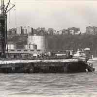 Digital image of B+W photo of the Hoboken waterfront, Hoboken, circa 1987.