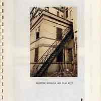          pg 4: color photo: Existing Exterior and Fire Exit
   