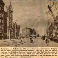 Digital image of newsclipping: captioned photo - Washington St., Hoboken in 1901. No source, no date, circa 1970