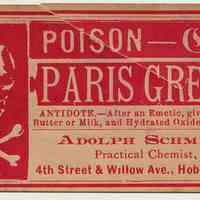          A. Schmidt label 7: Paris Green (Poison in English & German)
   