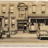 Washington Street between Ferry Street (Observer Highway) and Newark Street, Hoboken, 1942, showing 72-74-76 Washington Street.