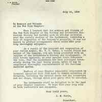          letter from J.M. Davis, President, D.L & W. R.R.
   