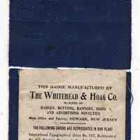          back with mounted printed label of maker The Whitehead & Hoag Co.
   