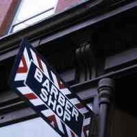          177: barber shop sign; 4th St. between Washington & Bloomfield Sts.
   
