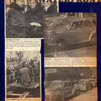 Digital images of undated newsclippings about the filming of "On the Waterfront" in Hoboken, ca. late 1953-early 1954.