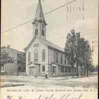 Postcard: German Ev. Luth. St. James, Jersey City, NJ