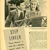          41 Pg 42; movie Step Lively (Room Service musical version)
   
