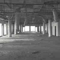 Digital image of B+W photo of former Maxwell House Coffee plant interior, Manufacturing Building, 4th floor, Hoboken, 2003.