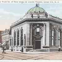 Postcard: The Trust Co, NJ, Union Hill, NJ