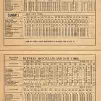          pp 22-23: From New York to Montclair, Weekdays, Sundays; To N.Y., Weekdays.
   