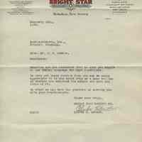 Letter: Bright Star Battery Co., Hoboken, N.J. to W. H. Kemble, Kemble-Cochran Co., Inc., Bristek, Va., Feb. 13, 1932.