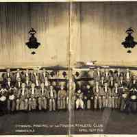 Sepia-tone photo of 11th Annual Minstrel of the Madison Athletic Club, Hoboken, April, 12, 1930.