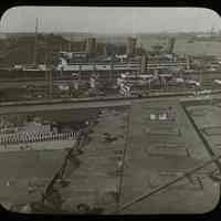 Lantern slide: 52 (16762) Great Ocean Liners at the Docks, Hoboken, N.J. Keystone View Co., Factories, Meadville, Pa. No date, circa 1916-1917.