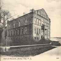 Postcard: Hall of Records, Jersey City, NJ