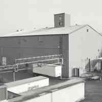Digital image of B+W photo of former Maxwell House Coffee plant exterior, Pilot Plant, Hoboken, 2003.