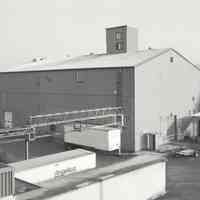 Digital image of B+W photo of former Maxwell House Coffee plant exterior, Pilot Plant, Hoboken, 2003.