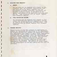          pg 7: A. 2. Building Code Analysis; 3. Program Analysis
   