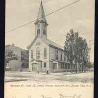 Postcard: German Ev. Luth. St. James, Jersey City, NJ