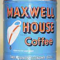 Can: Maxwell House Coffee, Two Pounds Economy Size, Hoboken, no date, ca. 1945-1955.