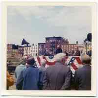 Color photos, 5, of groundbreaking ceremony for Marineview Plaza development, Fourth St. near River St., May 14, 1973.