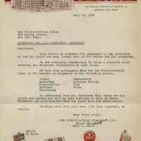 Letters, 2: Sweets Corporation of America, Inc. (Tootsie), Hoboken, N.J. 1939; 1940.