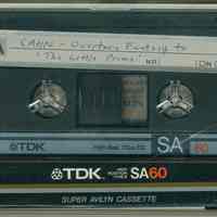 Audio cassette tape of "Overture Fantasy" composed by Richard E. Cahn in Hoboken, 1972-73.