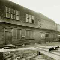 Sepia-tone photo of the Union Dry Dock & Repair Co. office building in Weehawken, N.J., no date, ca. 1920.