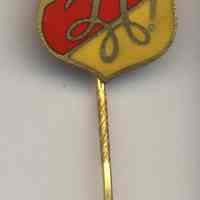 Fraternal pin: "H" crest stick pin issued by the Hudsonia Fencing Corps or Club, Hoboken, n.d., ca. 1910-1930.