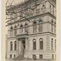 Postcard: Library, Hoboken, N.J. No date, circa 1925-1945; unposted.