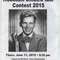 Program: Hoboken Sinatra Idol Contest 2015, Thurs., June 11, 2015. Signed by all performers present.