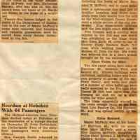 Digital images of Jan. 2, 1940 N.Y. World-Telegram newsclipping re Jan. 1 fire on Harrison St., destroying Mayor McFeely