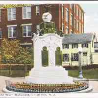 Postcard: World War Monument, Union Hill, NJ