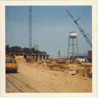 Image: color photo of foundation construction for One Marine View Towers, Hoboken, no date, ca. August 1973.
