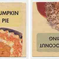          Leaflet; Baker's Coconut reipes: Chocolate Chiffon Coconut Ring; Coconut Pumpkin Chiffon Pie. Franklin Baker Div., General Foods, Hoboken, n.d., ca. 1947-1955. picture number 2
   