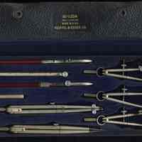 Drawing instrument set, MINUSA 795-8, by Keuffel & Esser Co., n.d., ca.1943-1954.