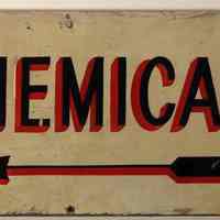 Sign: City Chemical Corp. direction sign.