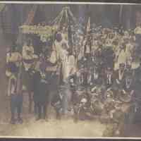 Digital image of photo of a May Walk (May Day) celebration in a play ground, Hoboken, no date, circa May, 1900-1915.