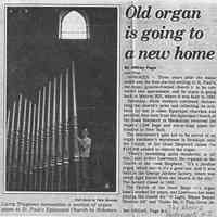 Newsclipping re old organ at the former St. Paul