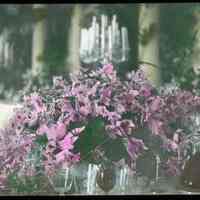 Lantern slide, color, of a floral table centerpiece, used for promotional display in Hoboken, no date, ca. 1920.