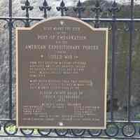          04 detail of modern plaque on fence
   