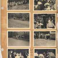          leaf 16 front: 8 photos outing to park?, 1950; troop 15 cookout 1950
   